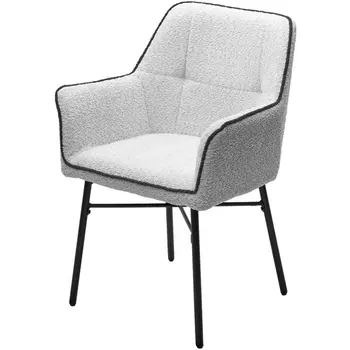 Стул AGIRA UF998-14 светло-серый, букле / UF998-16 темно-серый / черн. каркас / Товарный знак DISAUR M-City