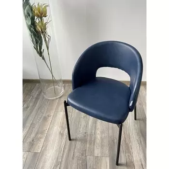 Стул PUA-26 Синяя сталь, PU, черный каркас M-City Agnes 628M05064 (2 шт.)