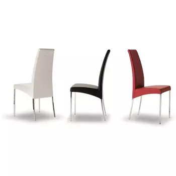 Стул AIDA 04.01 (M089 алюмин./ TR504 черный, экокожа) (арт.04.01.M089TR504) M-City