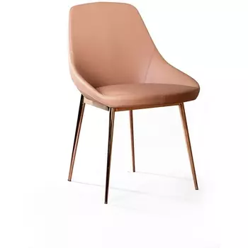 Стул экокожа капучино, декор розовое золото Top Concept Oscar 2000000000000