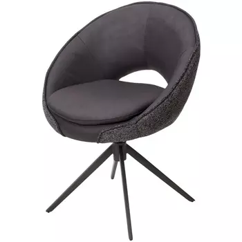 Стул ANABEL 360 град. поворот Черный Maison 99# / OTE COBBLE 457 / серый каркас, ®DISAUR (арт.621M05764) M-City