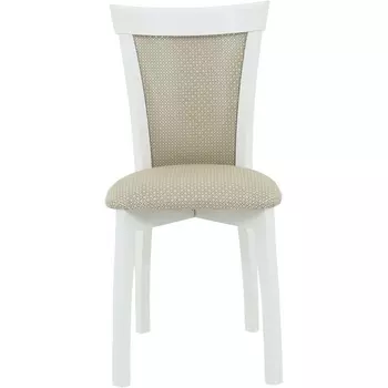 Стул Аврора Тулон 2, спинка мягкая, Эмаль белая/Атина