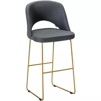 Стул Бар. Lars темно-серый/Линк золото R-Home арт.410220131h_Dark grey_золото_БАР