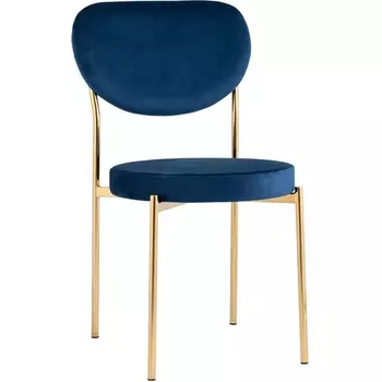 Стул Stool Group Барбара NEW велюр королевский синий золотые ножки УТ000036050