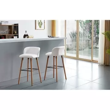 Стул барный 2-169M-1 PU белый LFXA-1003 (ESF)