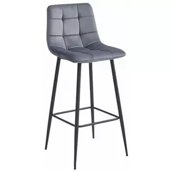 Стул барный Balance Fusion Hesby (Металл/Велюр, Серый) арт.HSBI_BC101_grey