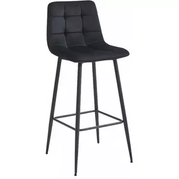Стул барный Balance Fusion Hesby (Металл/Велюр, Черный) арт.HSBI_BC101_black