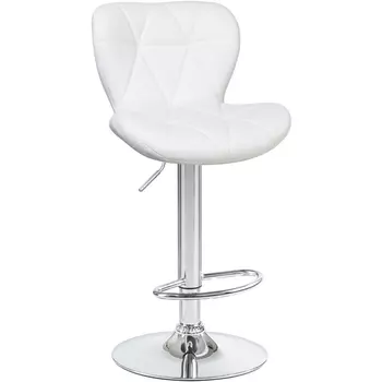 Стул барный BARNY (белый) Dobrin 5022-LM BARNY, цвет сиденья белый, основания хром