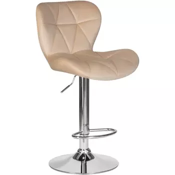 Стул барный BARNY (бежевый велюр (MJ9-10)) Dobrin 5022-LM BARNY, цвет сиденья бежевый (MJ9-10), основания хромированная сталь