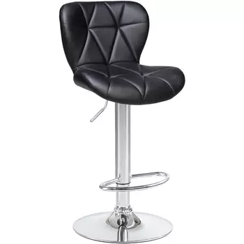 Стул барный BARNY (чёрный) Dobrin 5022-LM BARNY, цвет сиденья черный, основания хром