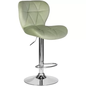 Стул барный BARNY (мятный велюр (MJ9-87)) Dobrin 5022-LM BARNY, цвет сиденья мятный (MJ9-87), основания хромированная сталь