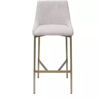 Стул барный белый+бронза 45*49*101см Garda Decor арт.163YH-16963