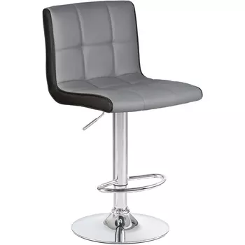 Стул барный CANDY (светло-серый-чёрный) (Dobrin)