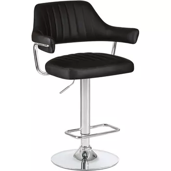 Стул барный CHARLY (чёрный) Dobrin 5019-LM CHARLY, цвет сиденья черный, основания хром