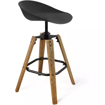 Стул барный черный/браш.коричневый/черный муар Sheffilton SHT-ST19/S93 1019867901