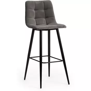 Стул барный CHILLY (mod.7095б) / 1 шт. в упаковке (Ткань,Металл /Серый,Черный) Tetchair