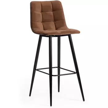Стул барный CHILLY (mod.7095б) (Ткань,Металл /Коричневый,Черный) Tetchair