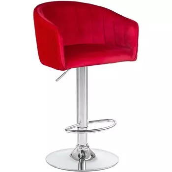 Стул барный (малиновый велюр (1922-14)) Dobrin 5025-LM DARCY DARCY, цвет сиденья малиновый (1922-14), основания хром
