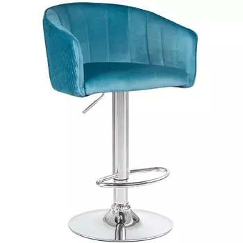 Стул барный (морской велюр (1922-7)) Dobrin 5025-LM DARCY DARCY, цвет сиденья морской волны (1922-7), основания хром