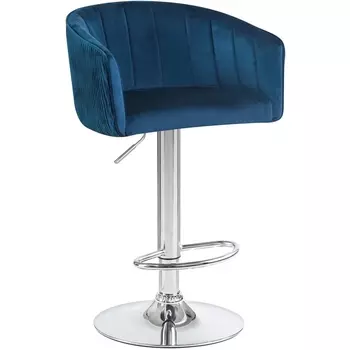 Стул барный (синий велюр (1922-20)) Dobrin 5025-LM DARCY DARCY, цвет сиденья синий (1922-20), основания хром