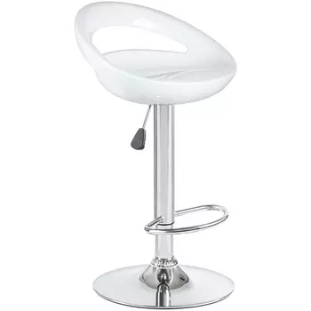 Стул барный (белый) Dobrin 1010-LM DISCO DISCO, цвет сиденья белый, основания хром