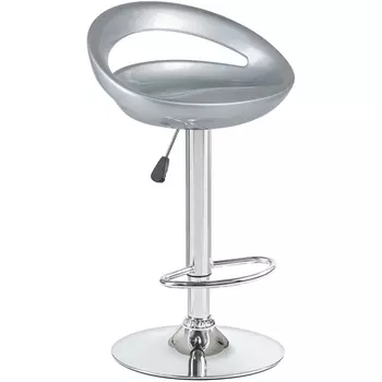 Стул барный (серебряный) Dobrin 1010-LM DISCO DISCO, цвет сиденья серебрянный металлик, основания хром