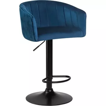 Стул барный DOBRIN DARCY BLACK (синий велюр (1922-20)) Dobrin