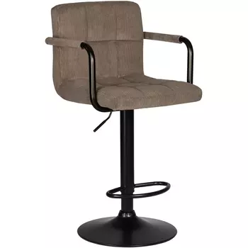 Стул барный DOBRIN KRUGER ARM BLACK (какао вельвет (LAR-E2041-05)) Dobrin
