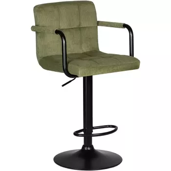 Стул барный DOBRIN KRUGER ARM BLACK (зеленый вельвет (LAR-E2041-7)) Dobrin