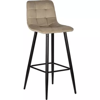 Стул барный DOBRIN NICOLE (черные матовые ножки, мокко велюр (108-104)) Dobrin