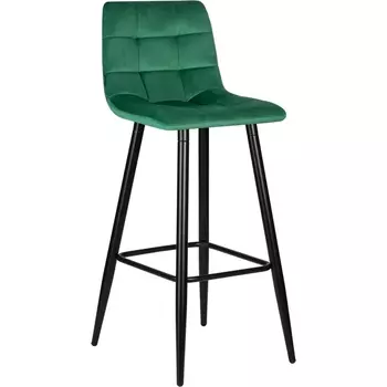 Стул барный DOBRIN NICOLE (черные матовые ножки, зелёный велюр (108-64)) Dobrin