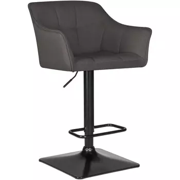 Стул барный (темно-серый (LAR-106D-26)) Dobrin 5033-LM RALF RALF, цвет сиденья темно-серый (LAR-106D-26), основания черный