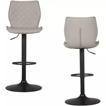 Стул барный Dome экокожа серый 2 шт Stool Group арт.УТ000039936