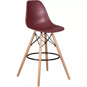 Стул барный (ножки светлый бук, цвет сливовый (R-13)) Dobrin 638GPP-LMZL DSW BAR BAR, сиденья (R-13), основания бук