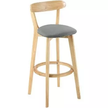 Стул барный Elevate Zenith Hesby (Бук/Ткань) арт.HSBI_B016_wooden_greyf