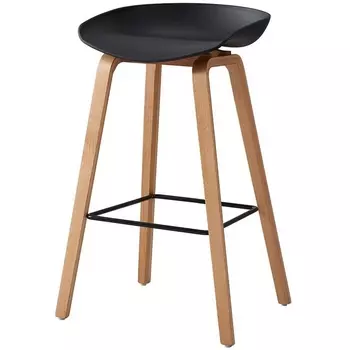 Стул барный ESF BY003 черный бук/матовый черный металл