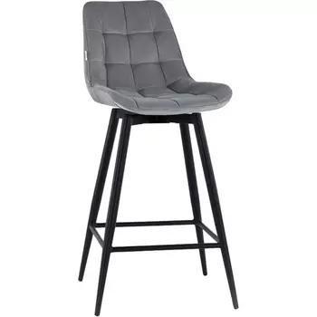 Стул барный Флекс с поворотным механизмом велюр велютто серый Stool Group арт.УТ000040032