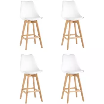 Стул барный FRANKFURT белый 4 шт Stool Group арт.УТ000038332
