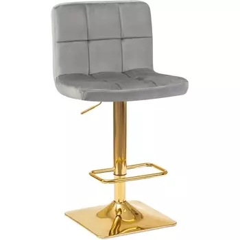 Стул барный (серый велюр (MJ9-75)) Dobrin 5016-LM GOLDIE GOLDIE, цвет сиденья серый (MJ9-75), основания золото