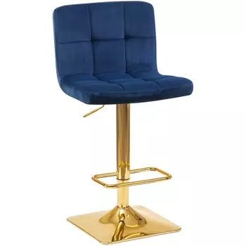 Стул барный (синий велюр (MJ9-117)) Dobrin 5016-LM GOLDIE GOLDIE, цвет сиденья синий (MJ9-117), основания золото