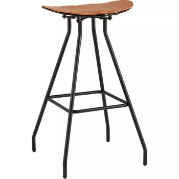 Стул барный Jerry черный с коричневой подушкой Stool Group арт.УТ000039719