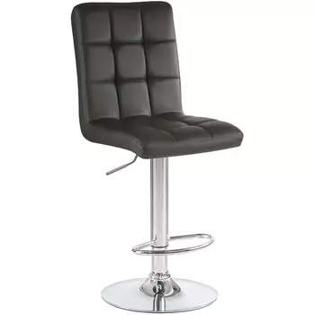 Стул барный KRUGER (чёрный) Dobrin 5009-LM KRUGER, цвет сиденья черный, основания хром