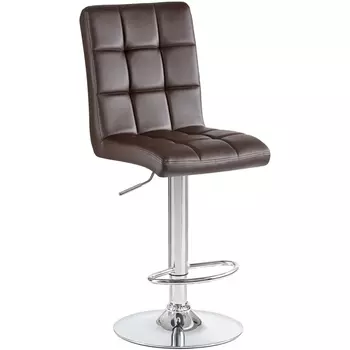 Стул барный KRUGER (коричневый) Dobrin 5009-LM KRUGER, цвет сиденья коричневый, основания хром