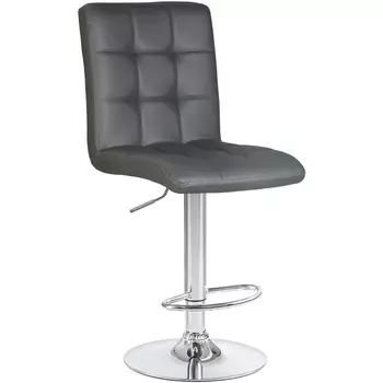 Стул барный KRUGER (серый) Dobrin 5009-LM KRUGER, цвет сиденья серый, основания хром