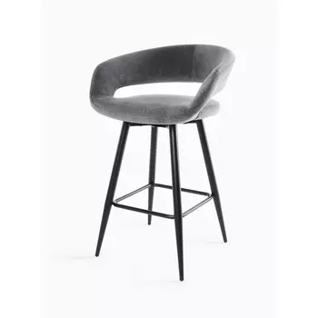 Стул барный МАМАДОМА Барни Р 700, Черный/Antracite Lux b28