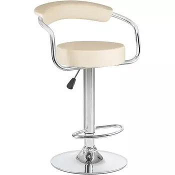 Стул барный (кремовый) Dobrin 5013-LM MARTA MARTA, цвет сиденья кремовый, основания хром