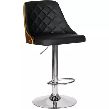 Стул барный (цвет черный PU ABA 001) Dobrin 6028-LMZ MARTIN MARTIN, цвет сиденья (ABA 001), основания хром