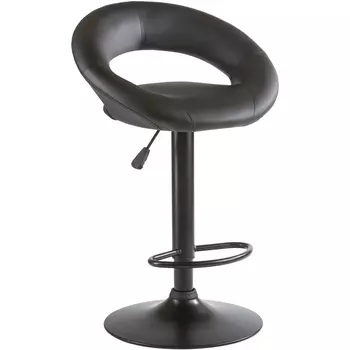 Стул барный (чёрный) Dobrin 5001_BlackBase-LM MIRA BLACK BLACK, цвет сиденья черный, основания черный