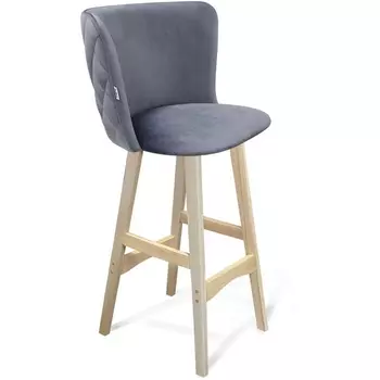 Стул барный нейтральный серый/прозрачный лак Sheffilton SHT-ST36-3/S65 6895453402