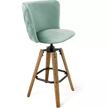 Стул барный нежная мята/браш.коричневый/черный муар Sheffilton SHT-ST36-3/S93 2390082401